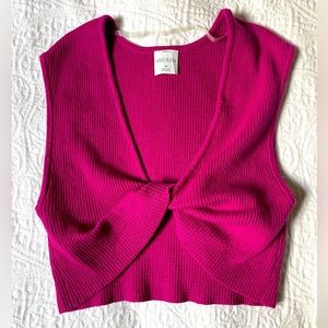 Wild Fable Knot Front Knit Crop Top
